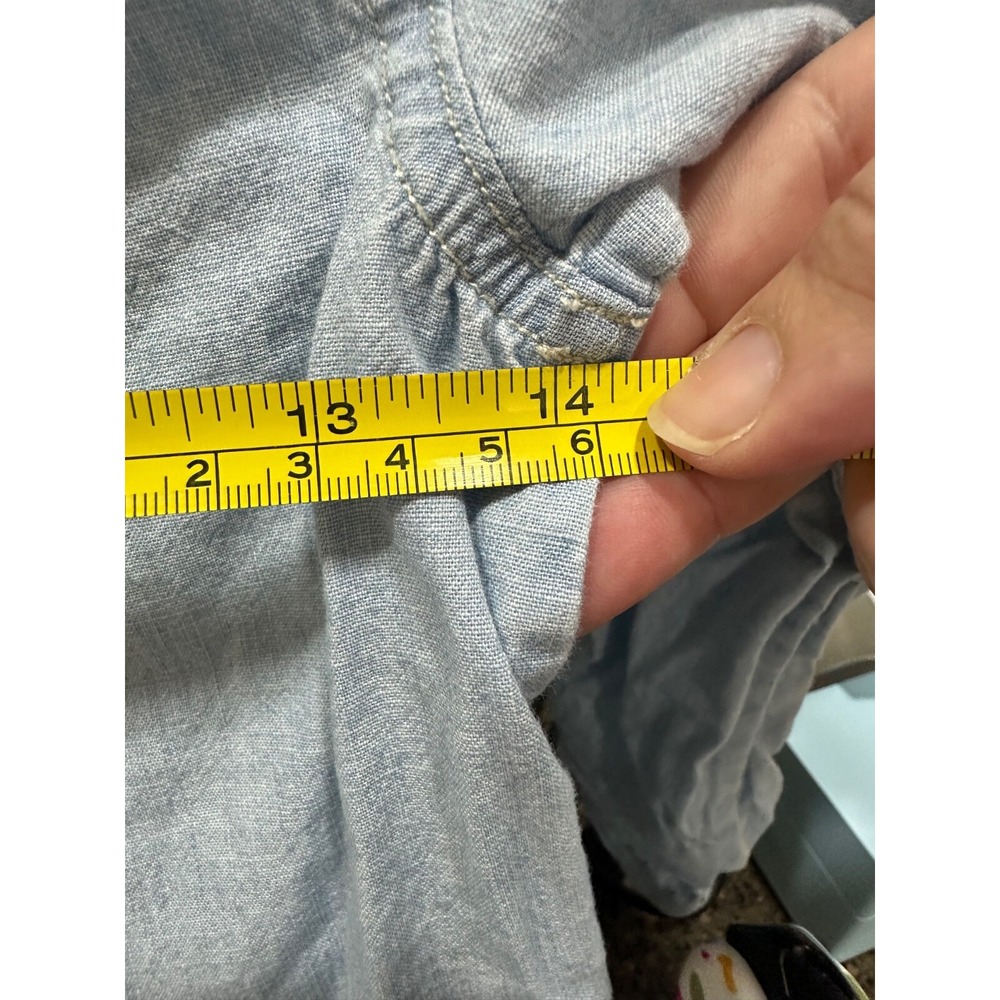 polo ralph lauren light blue denim dress with ruffles‎ girl's 7 - Picture 6 of 6